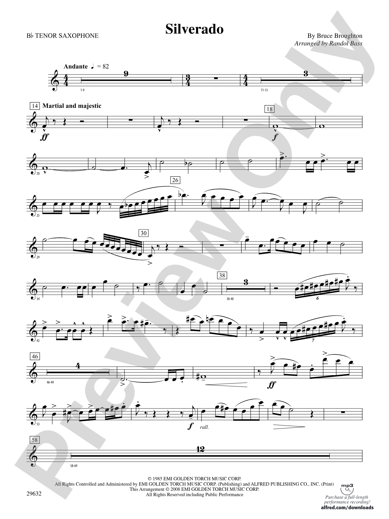 Silverado: B-flat Tenor Saxophone