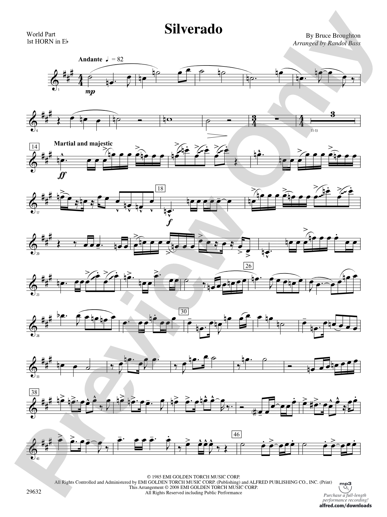 Silverado: (wp) 1st Horn in E-flat