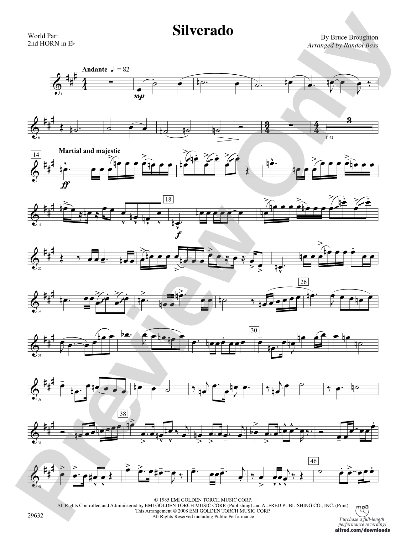 Silverado: (wp) 2nd Horn in E-flat