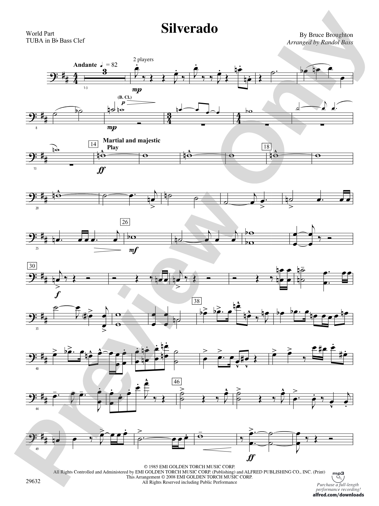 Silverado: (wp) B-flat Tuba B.C.
