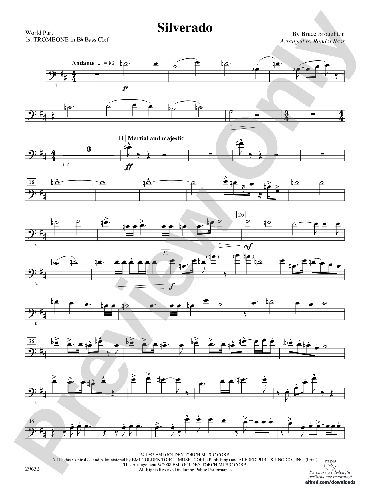 Silverado: (wp) 1st B-flat Trombone B.C.