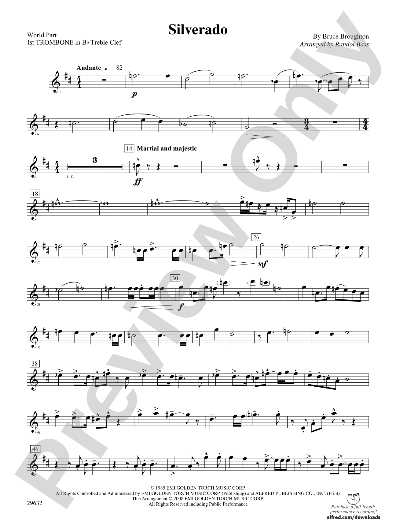 Silverado: (wp) 1st B-flat Trombone T.C.