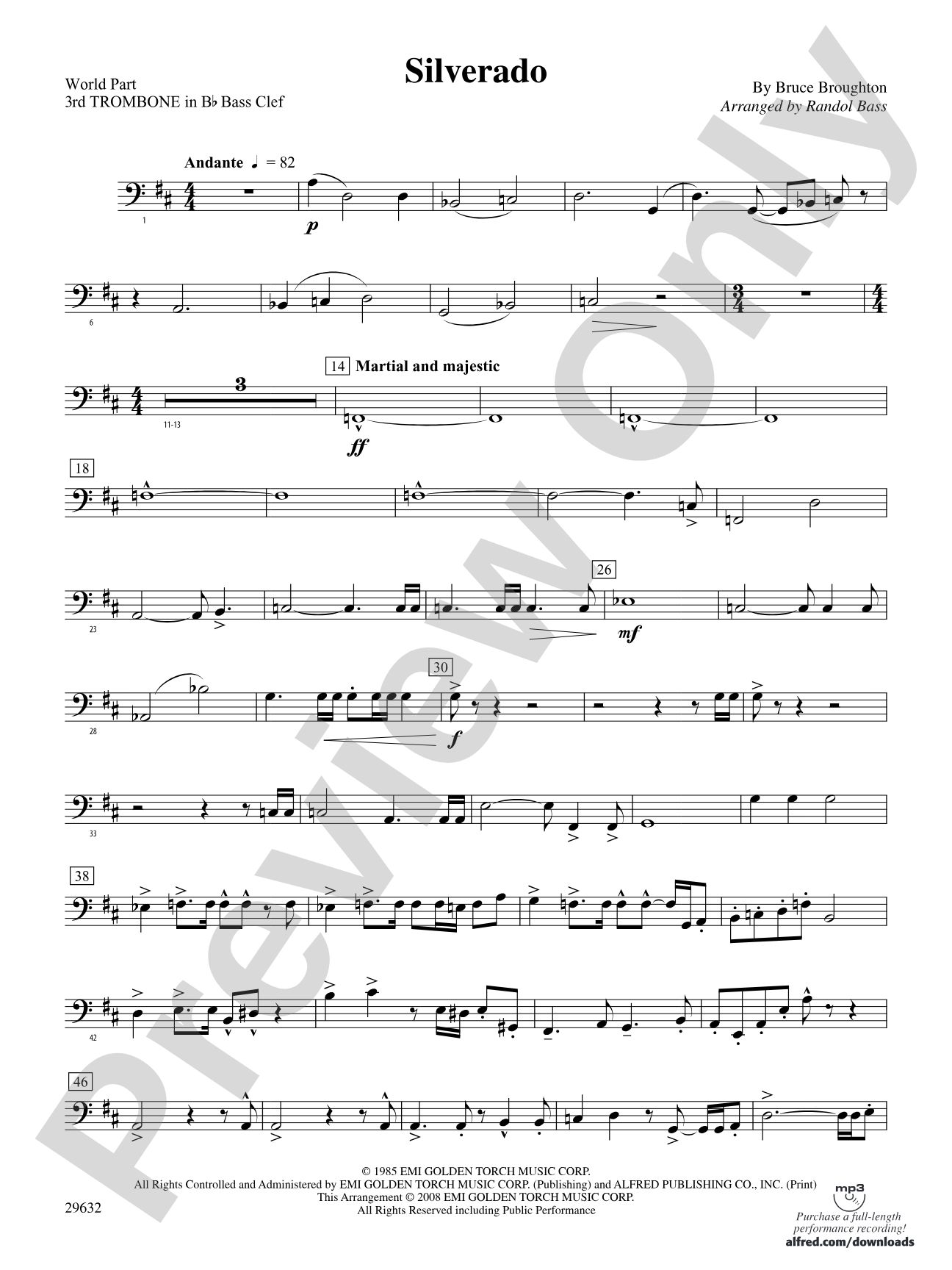 Silverado: (wp) 3rd B-flat Trombone B.C.