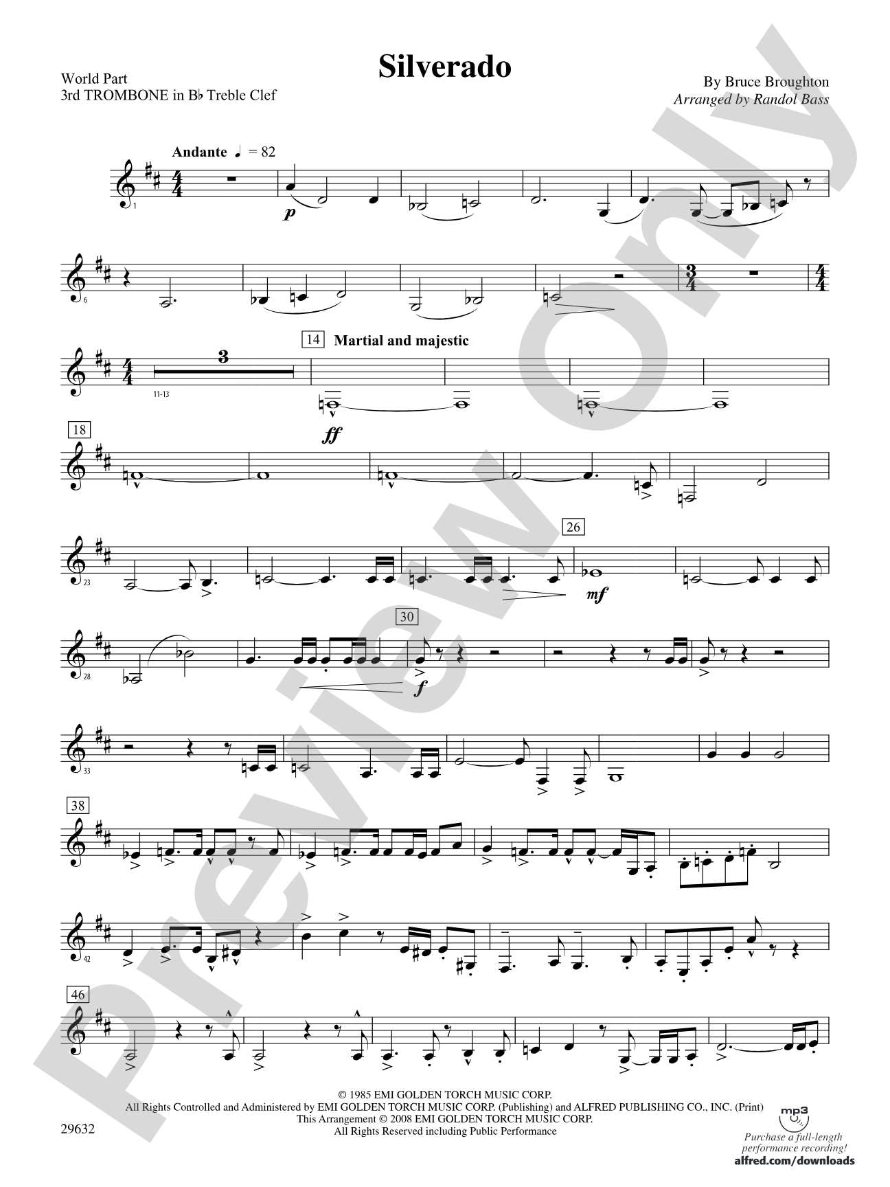 Silverado: (wp) 3rd B-flat Trombone T.C.