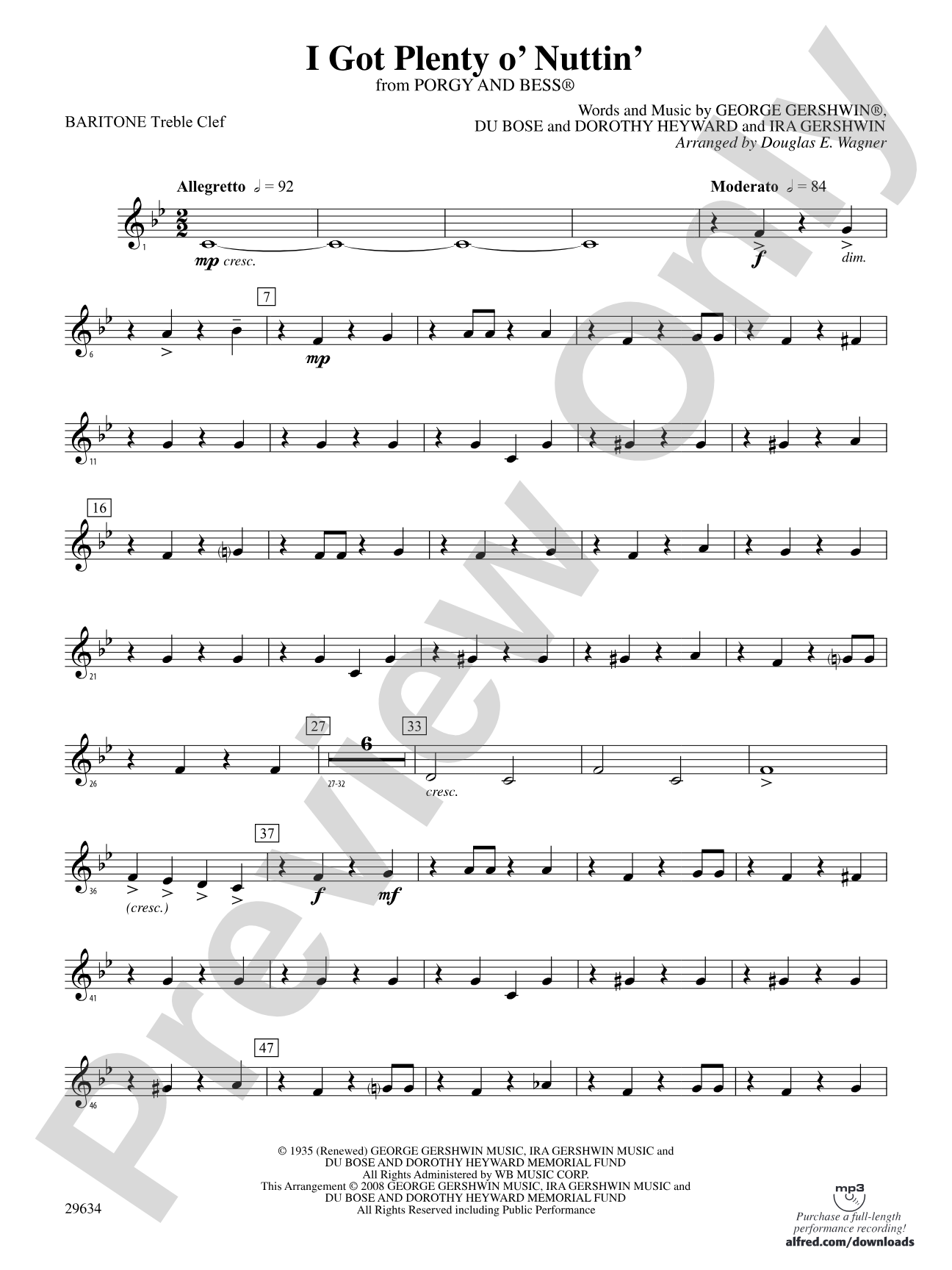 I Got Plenty o' Nuttin': Baritone T.C.