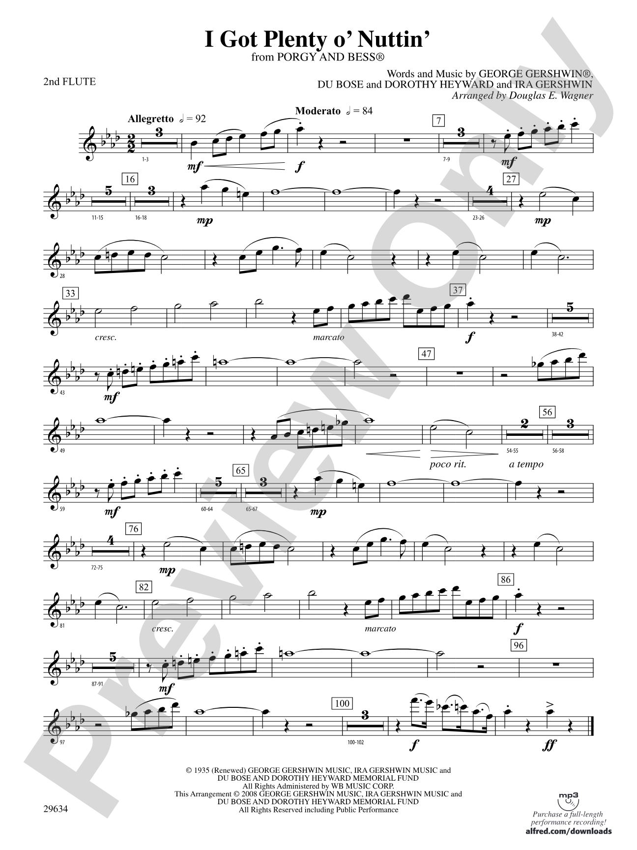 I Got Plenty o' Nuttin': 2nd Flute