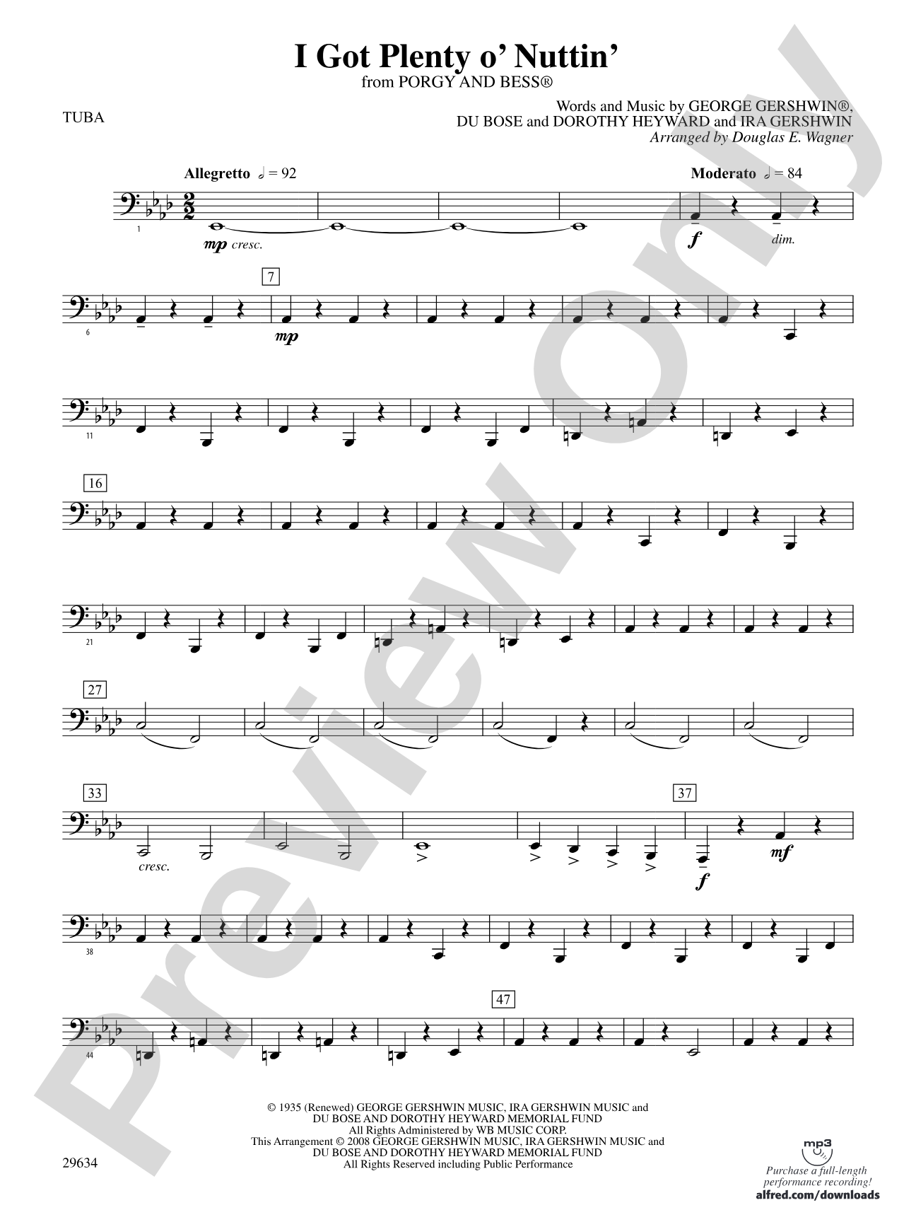 I Got Plenty o' Nuttin': Tuba