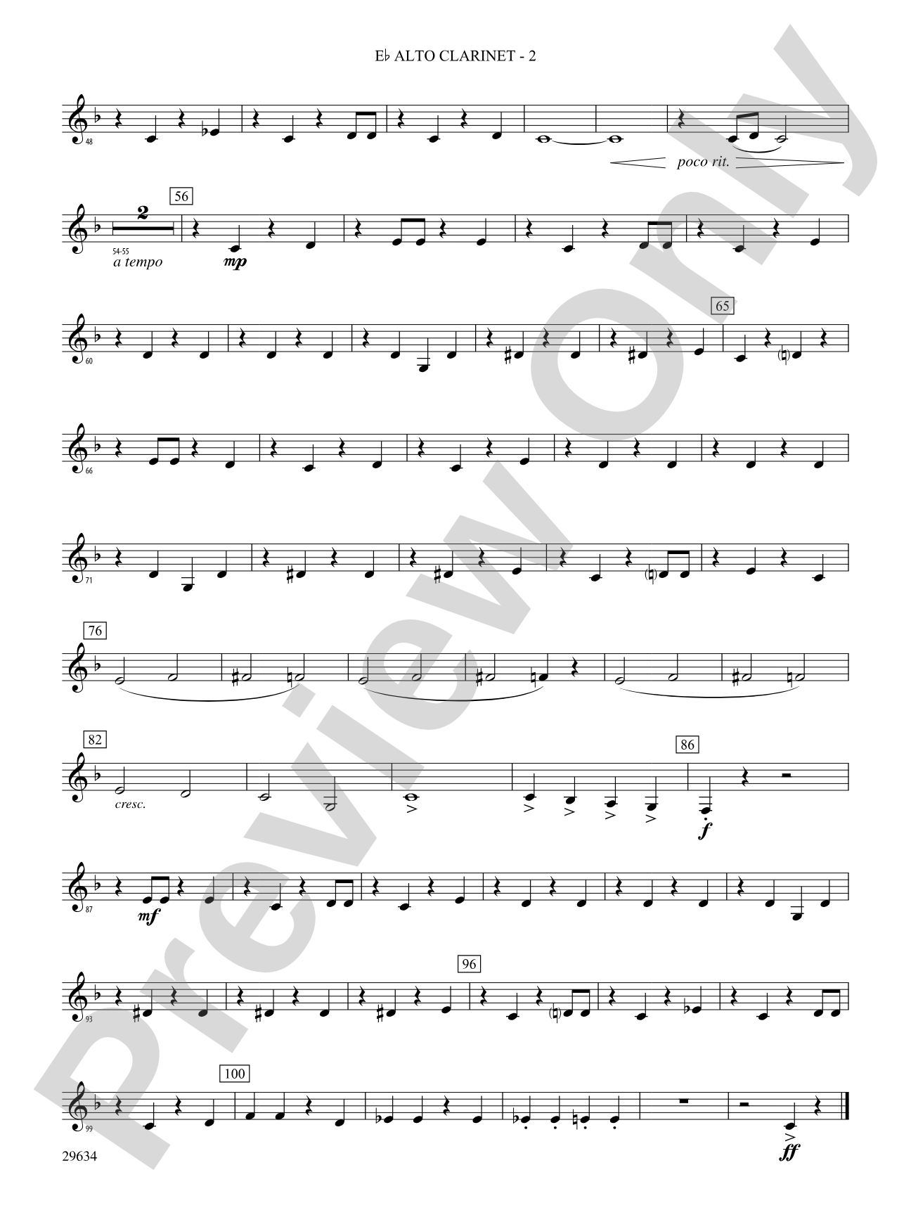I Got Plenty o' Nuttin': (wp) E-flat Alto Clarinet