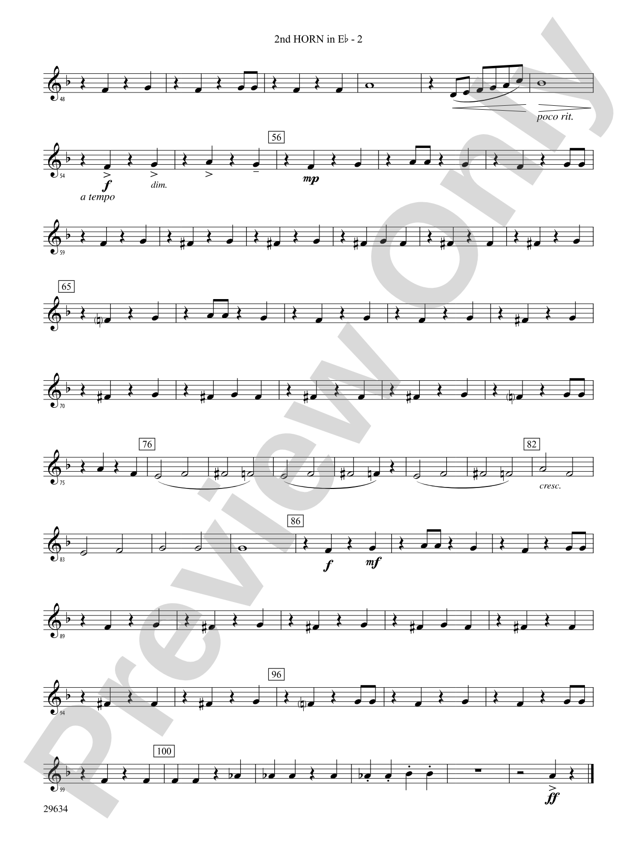 I Got Plenty o' Nuttin': (wp) 2nd Horn in E-flat