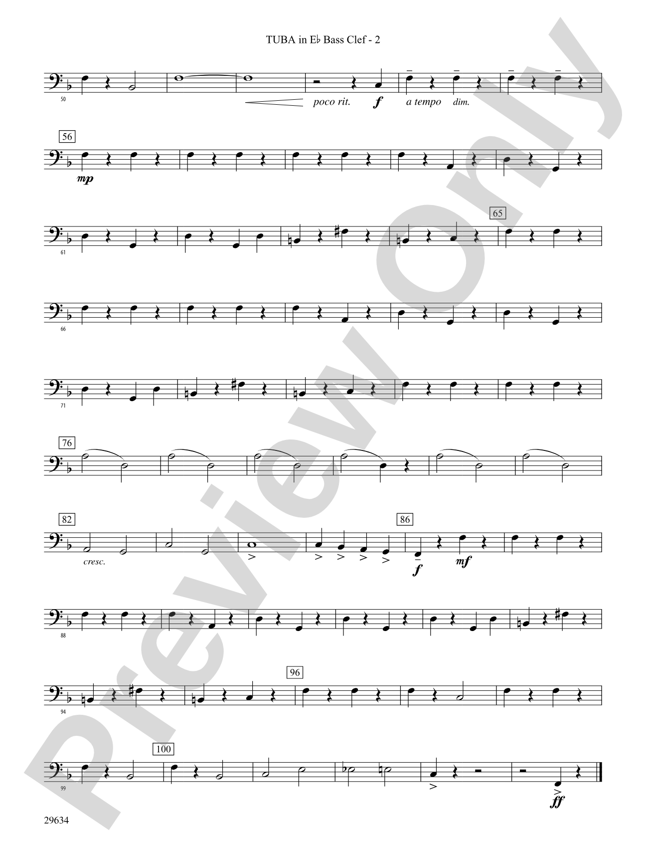 I Got Plenty o' Nuttin': (wp) E-flat Tuba B.C.