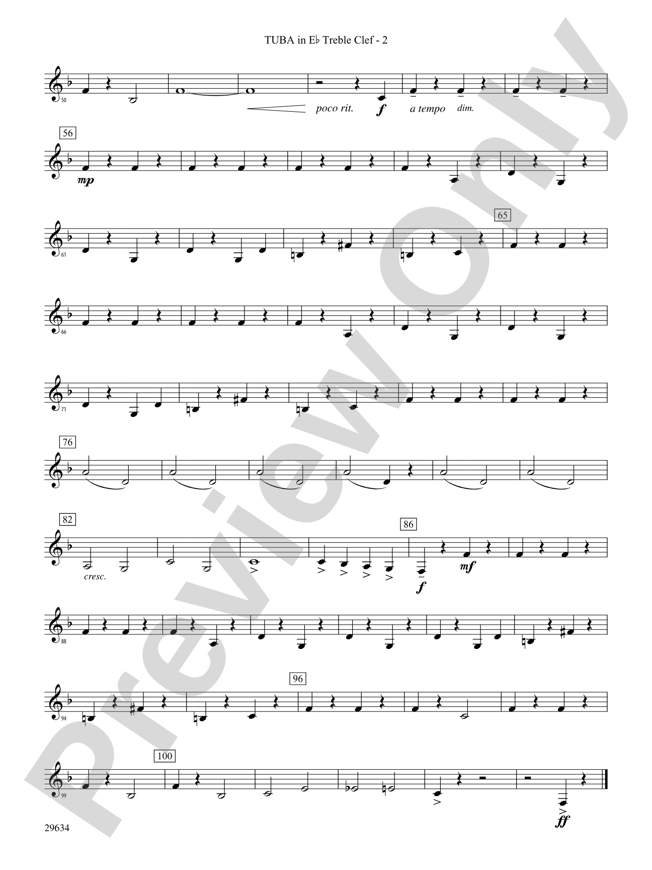 I Got Plenty o' Nuttin': (wp) E-flat Tuba T.C.