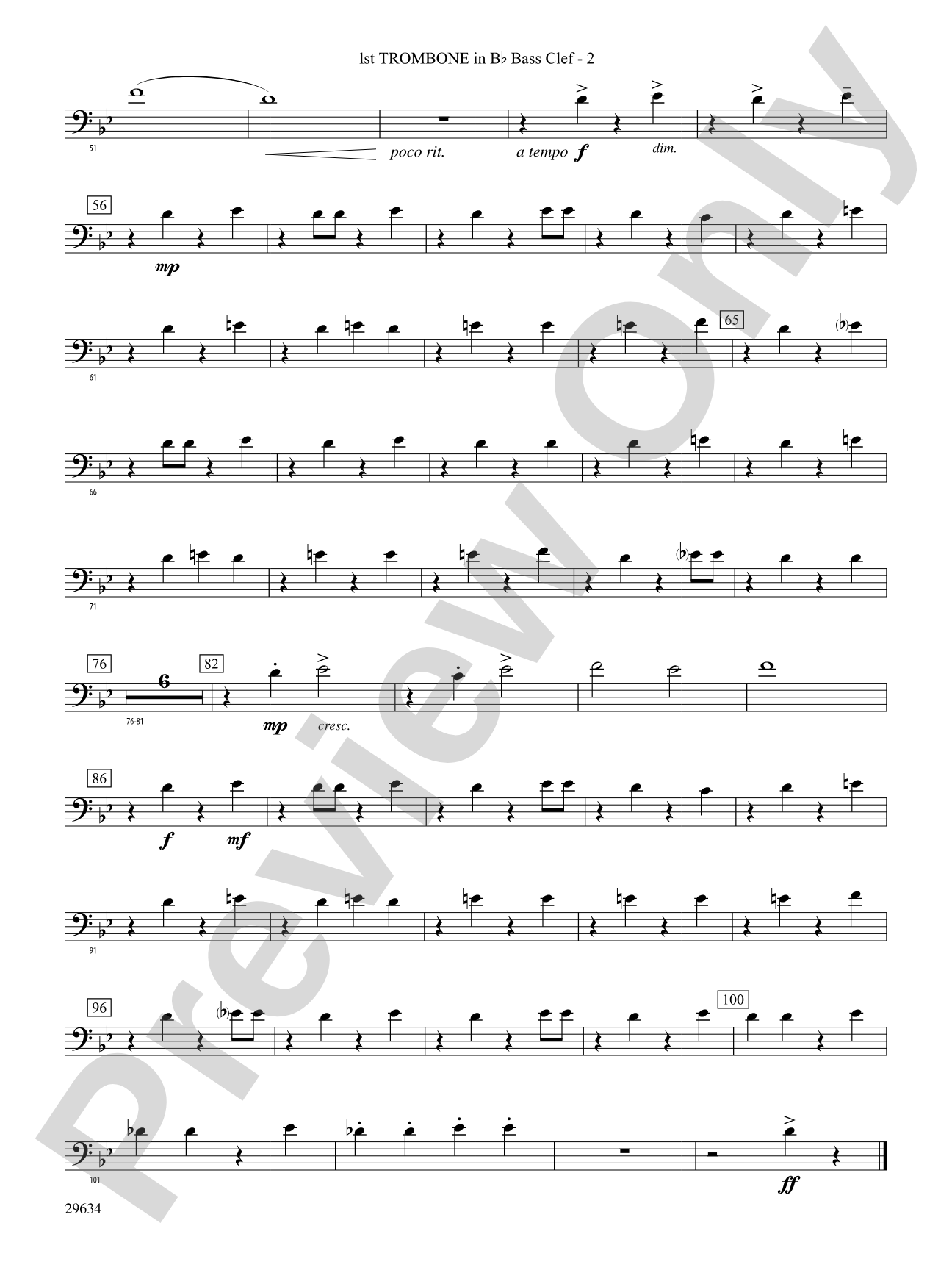 I Got Plenty o' Nuttin': (wp) 1st B-flat Trombone B.C.