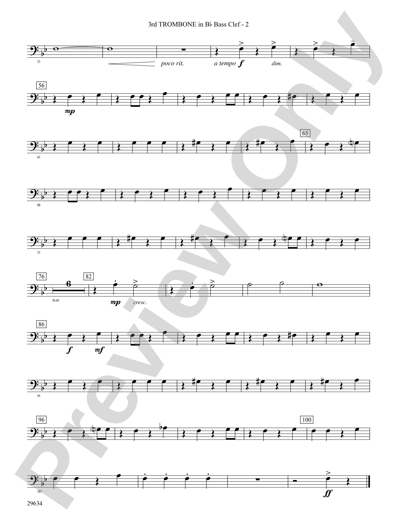 I Got Plenty o' Nuttin': (wp) 3rd B-flat Trombone B.C.
