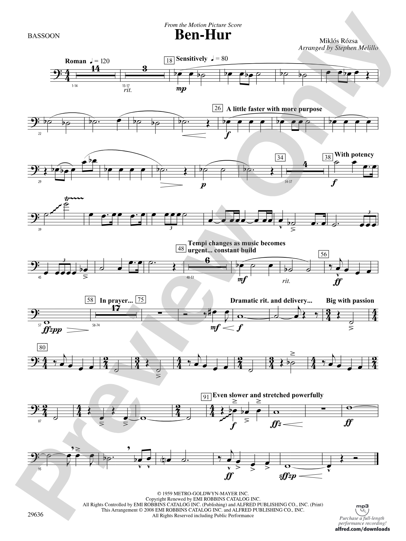 Ben-Hur: Bassoon