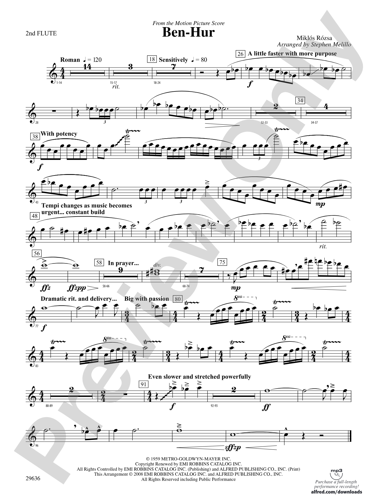 Ben-Hur: 2nd Flute