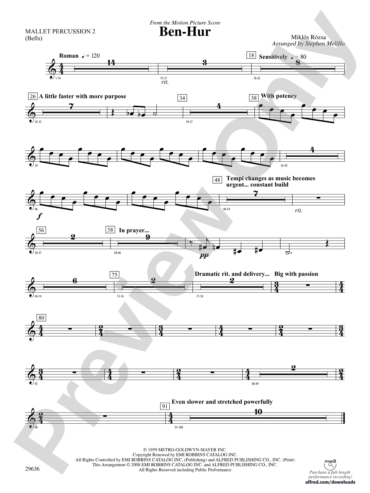 Ben-Hur: 2nd Mallet Percussion