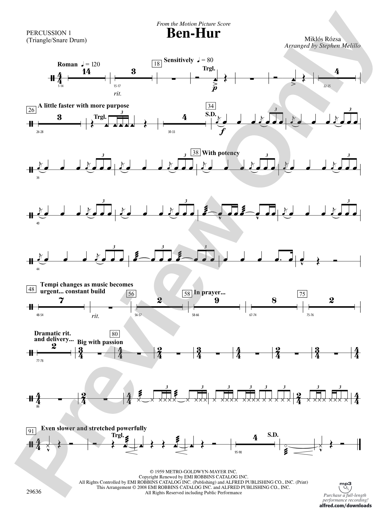 Ben-Hur: 1st Percussion