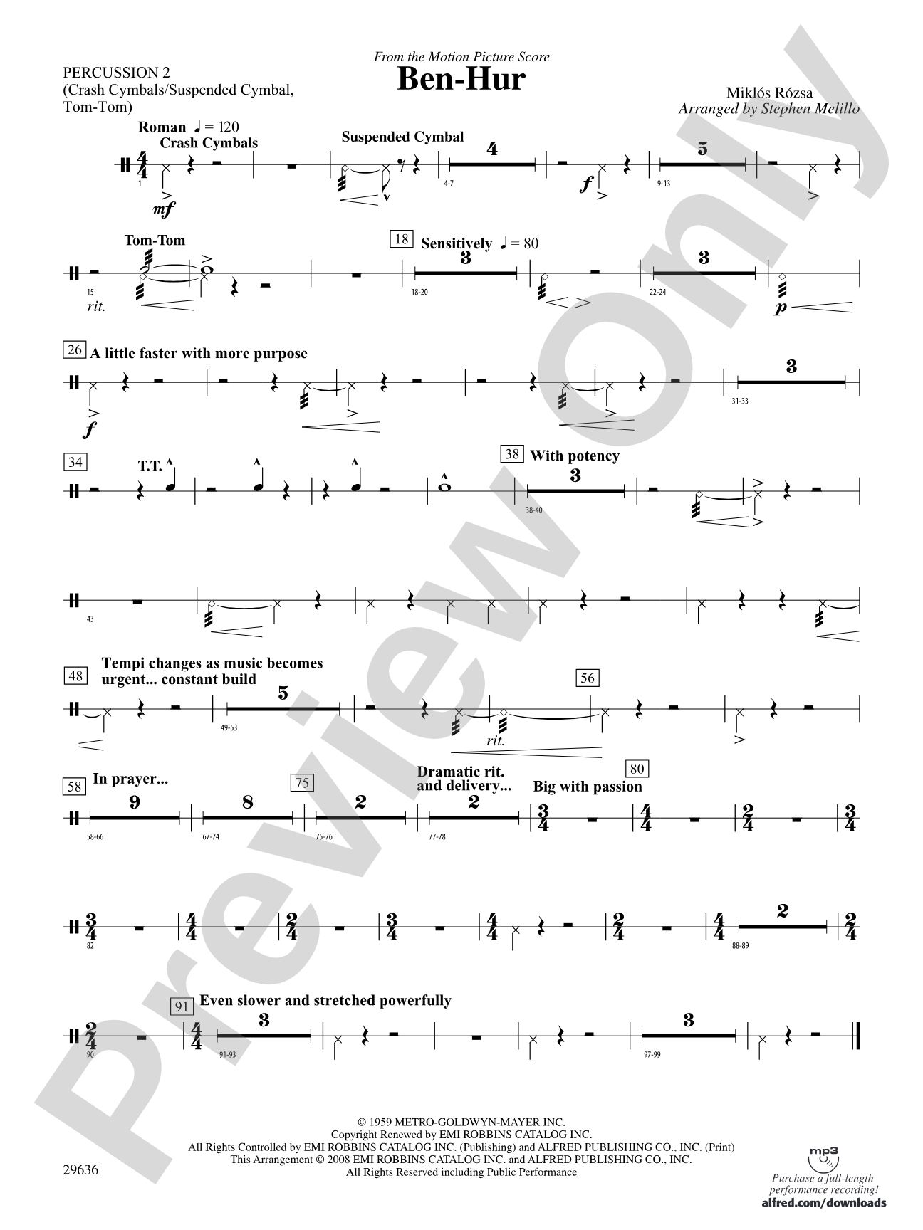 Ben-Hur: 2nd Percussion