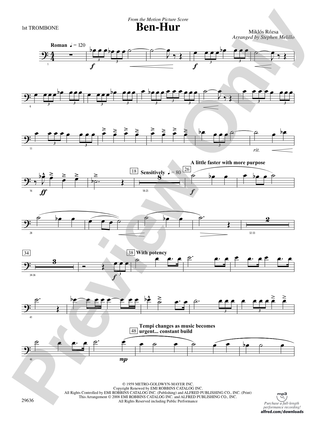 Ben-Hur: 1st Trombone