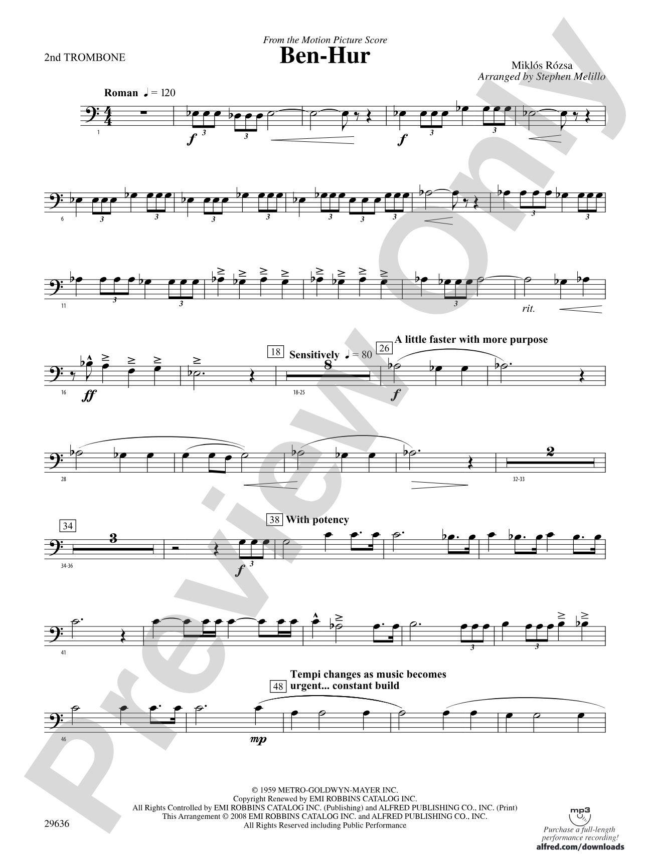 Ben-Hur: 2nd Trombone