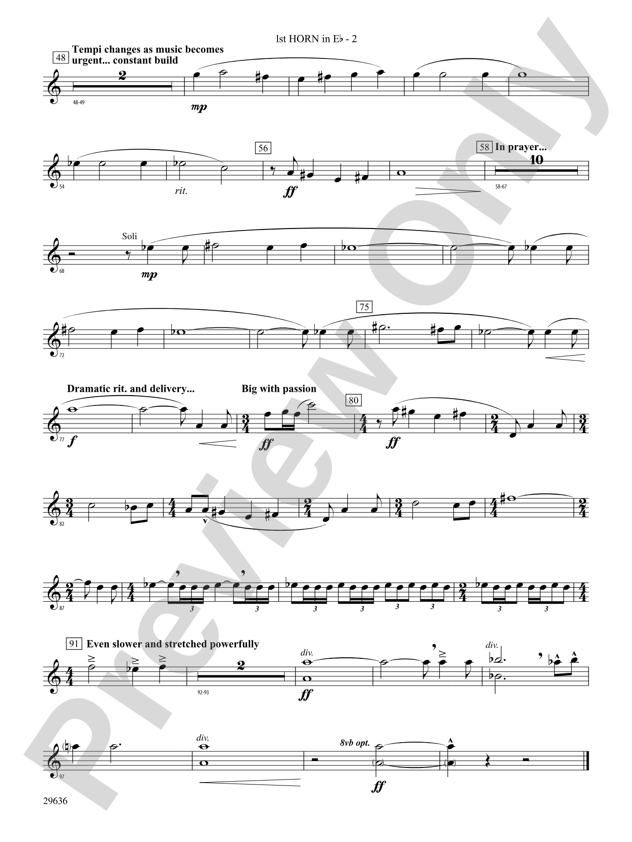 Ben-Hur: (wp) 1st Horn in E-flat