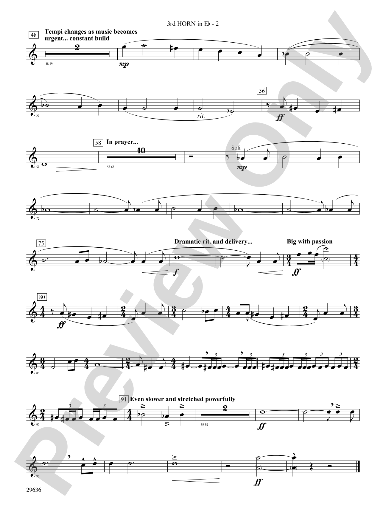 Ben-Hur: (wp) 3rd Horn in E-flat