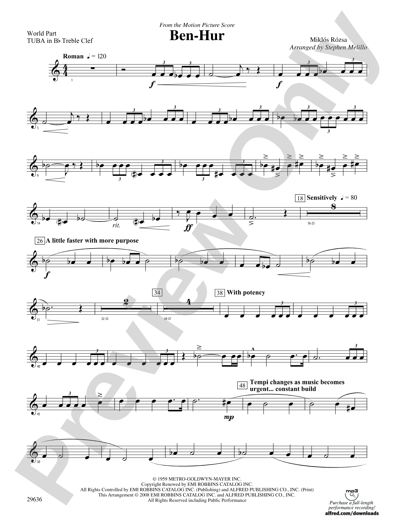 Ben-Hur: (wp) B-flat Tuba T.C.