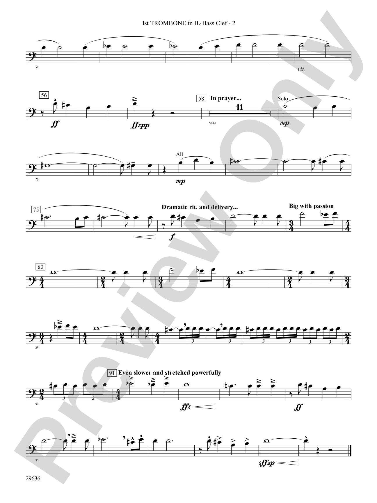 Ben-Hur: (wp) 1st B-flat Trombone B.C.