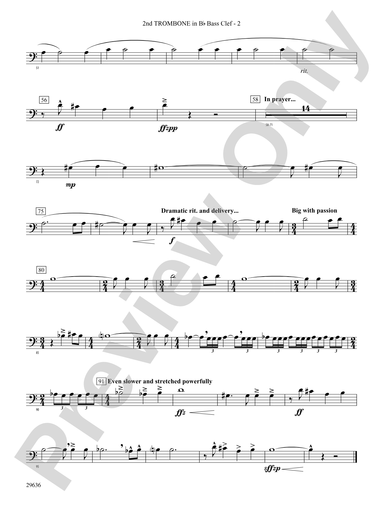 Ben-Hur: (wp) 2nd B-flat Trombone B.C.