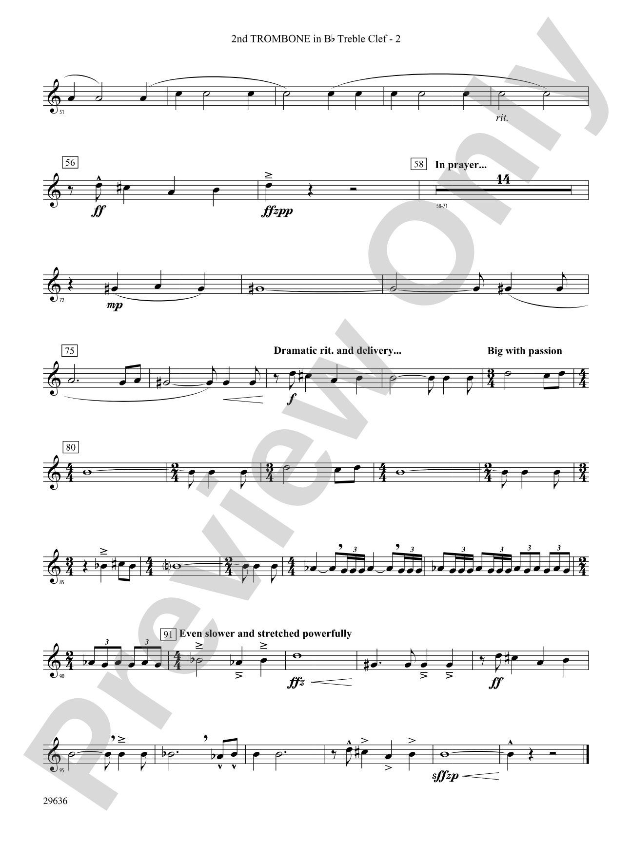 Ben-Hur: (wp) 2nd B-flat Trombone T.C.