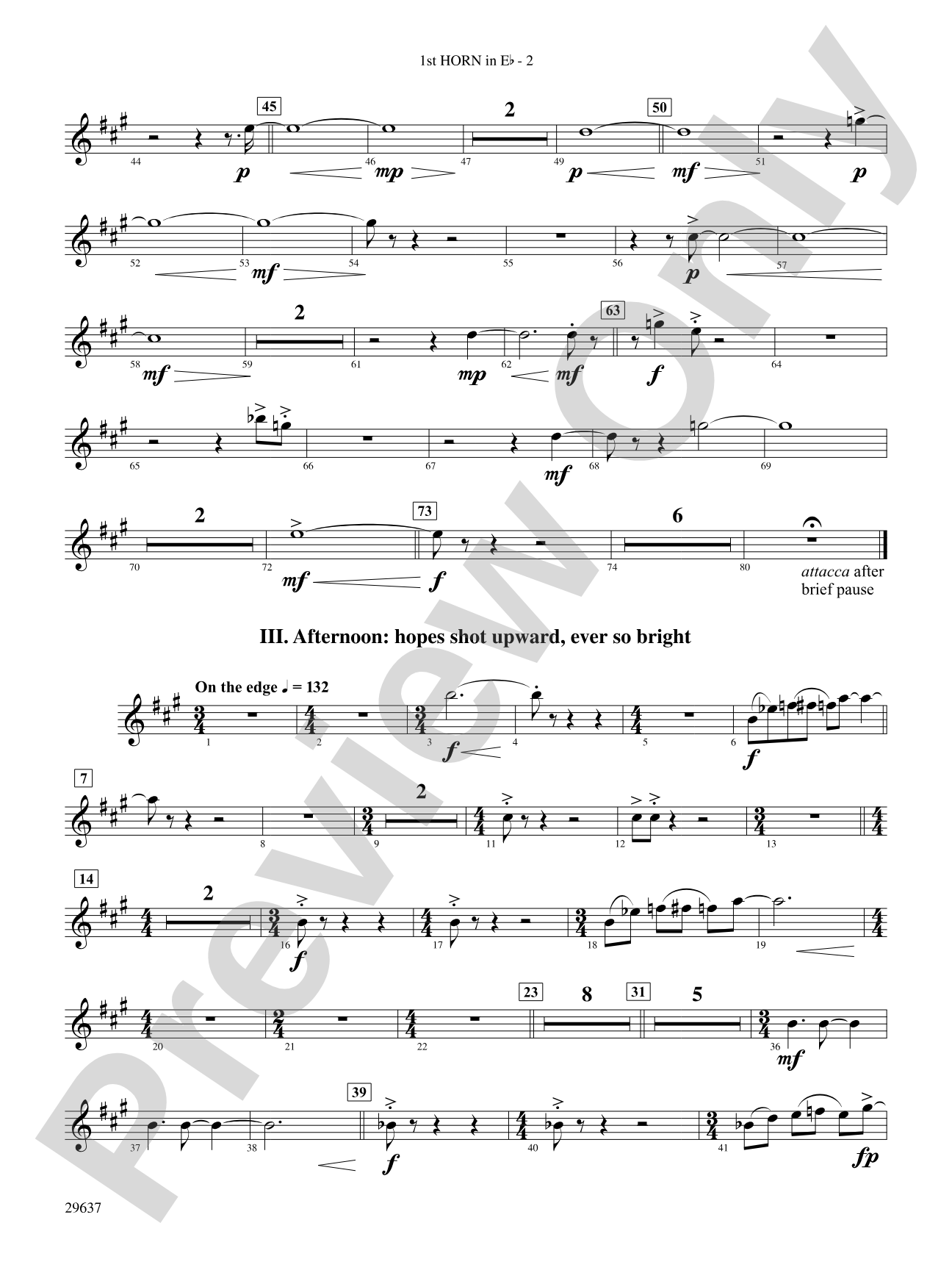 Day Dreams: (wp) 1st Horn in E-flat
