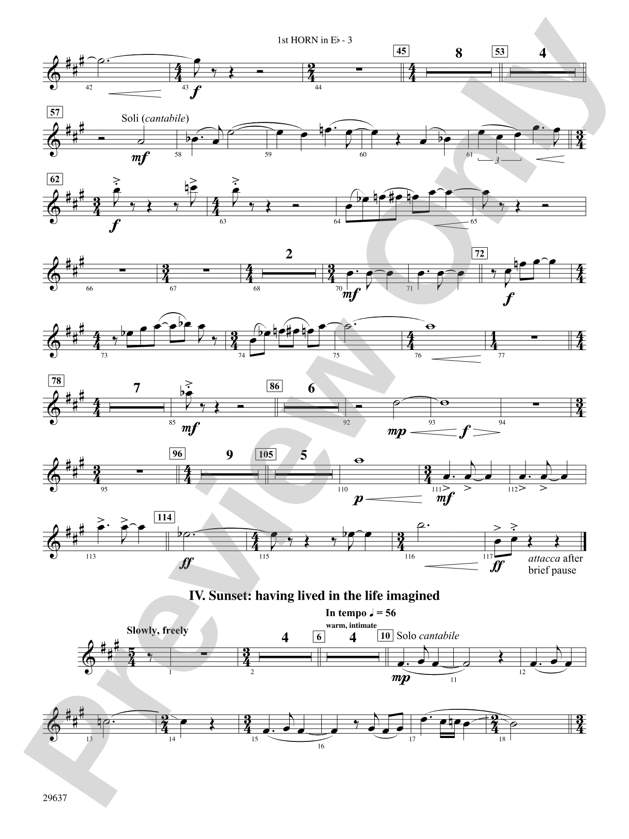 Day Dreams: (wp) 1st Horn in E-flat