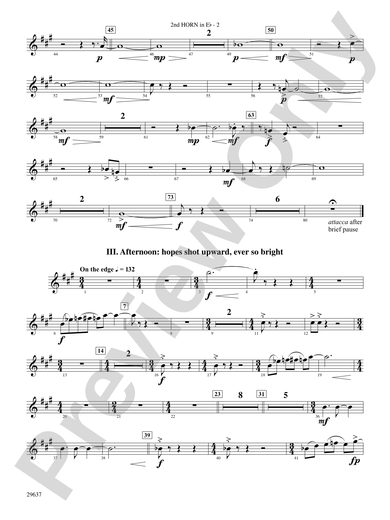 Day Dreams: (wp) 2nd Horn in E-flat