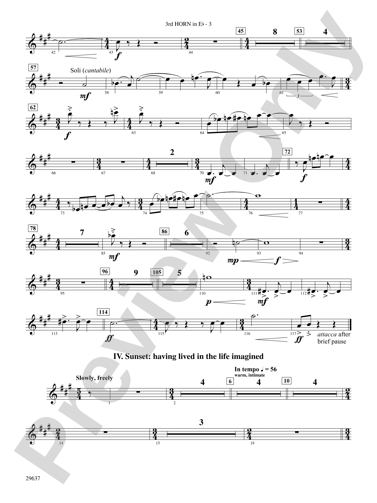 Day Dreams: (wp) 3rd Horn in E-flat