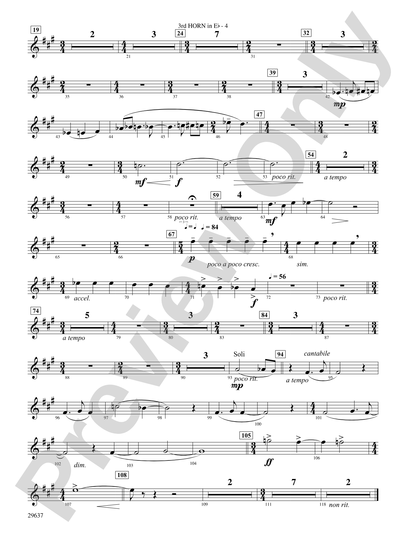 Day Dreams: (wp) 3rd Horn in E-flat