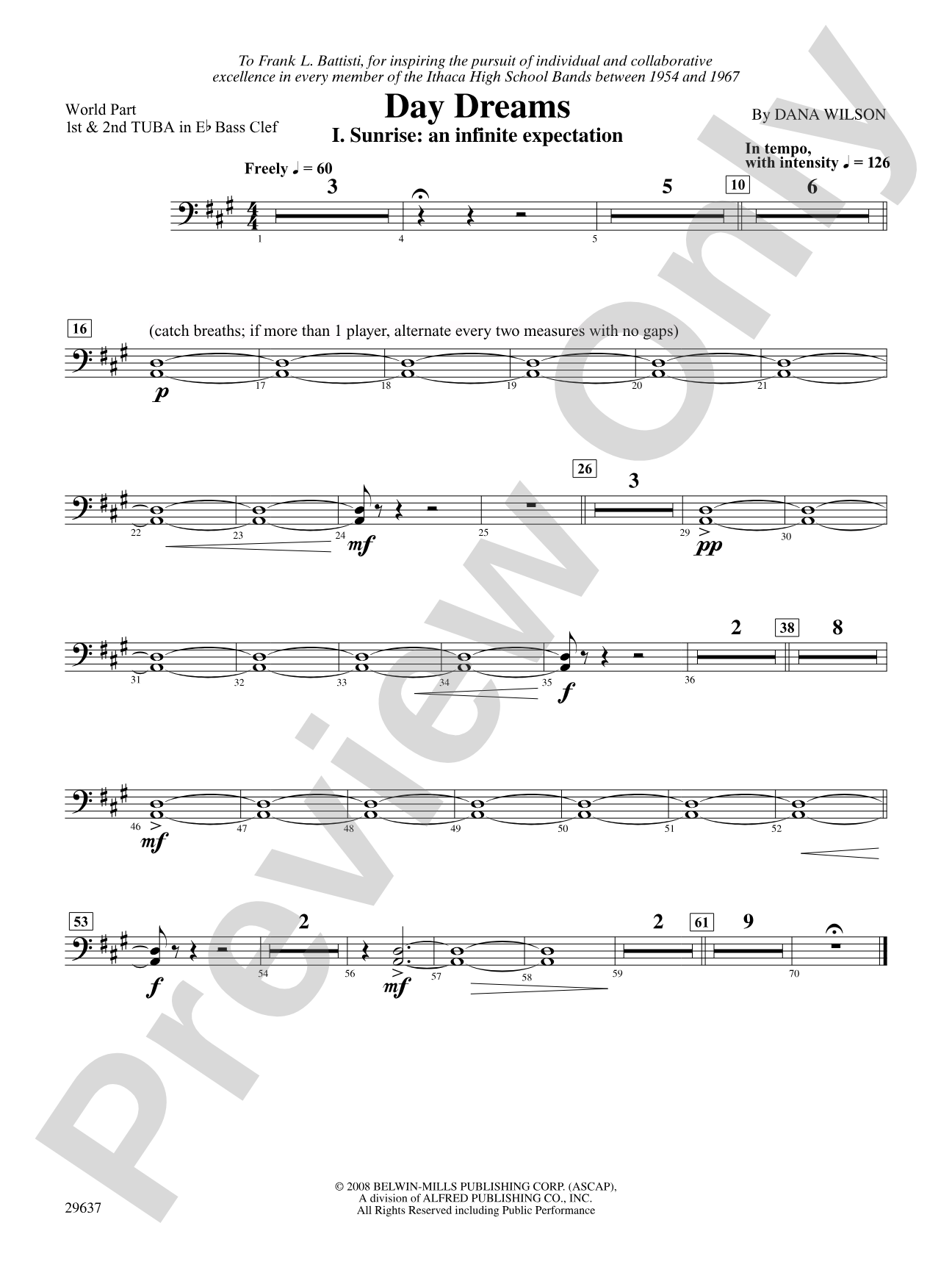 Day Dreams: (wp) E-flat Tuba B.C.