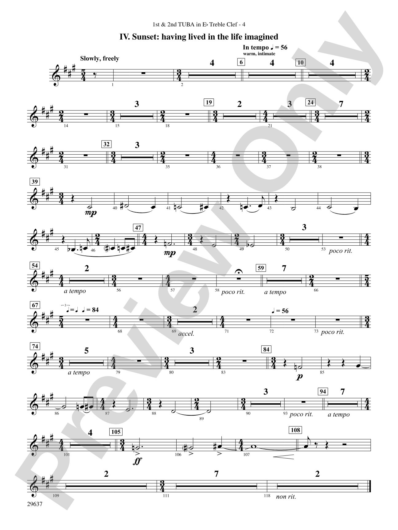 Day Dreams: (wp) E-flat Tuba T.C.