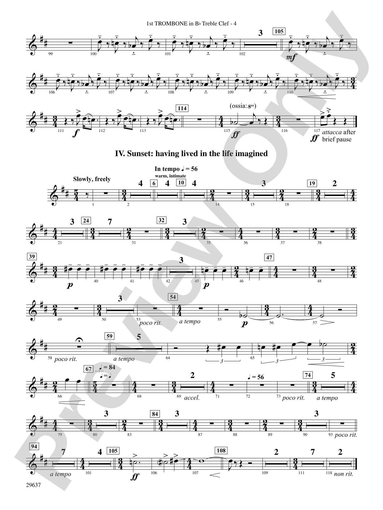 Day Dreams: (wp) 1st B-flat Trombone T.C.