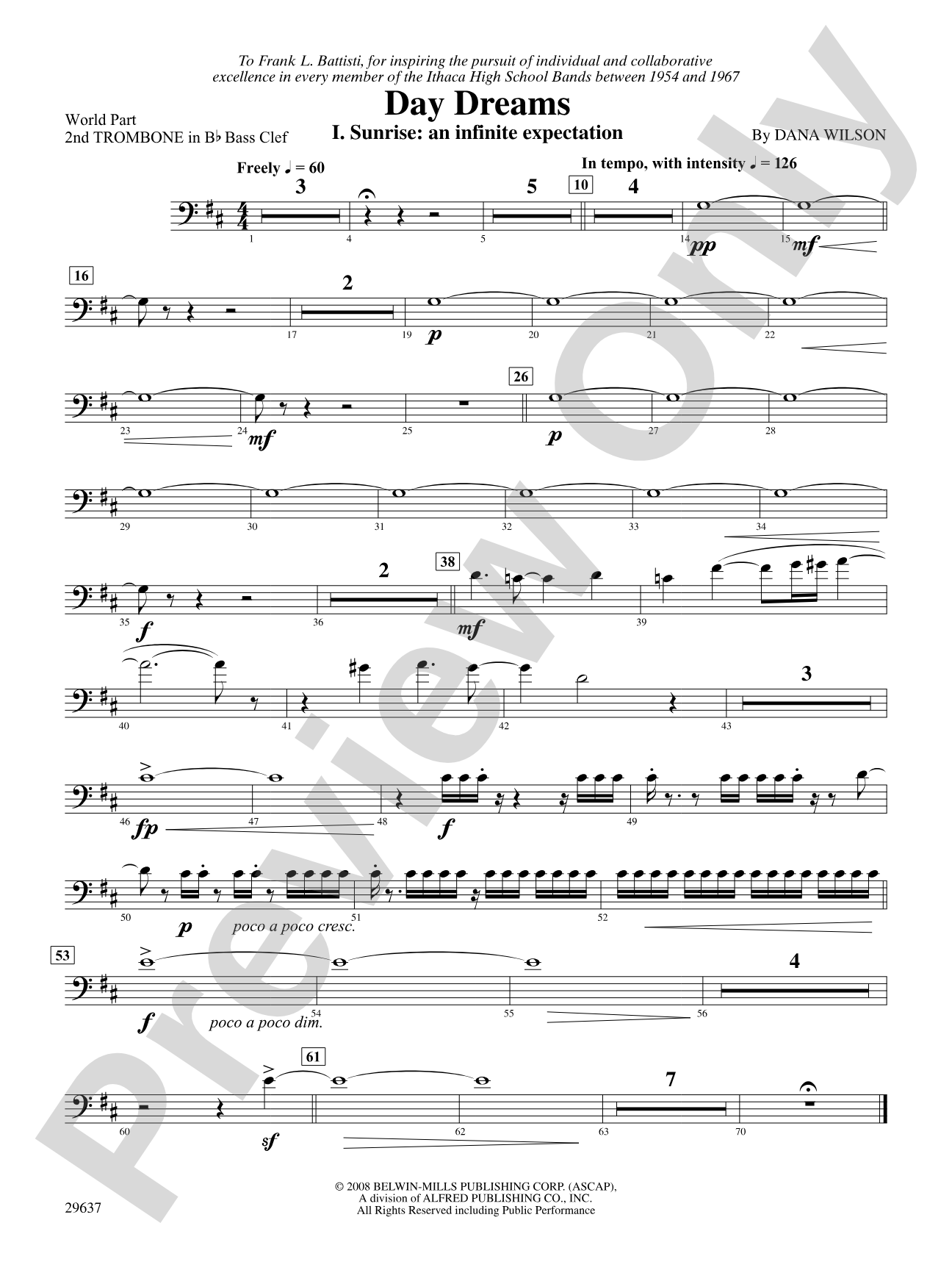 Day Dreams: (wp) 2nd B-flat Trombone B.C.