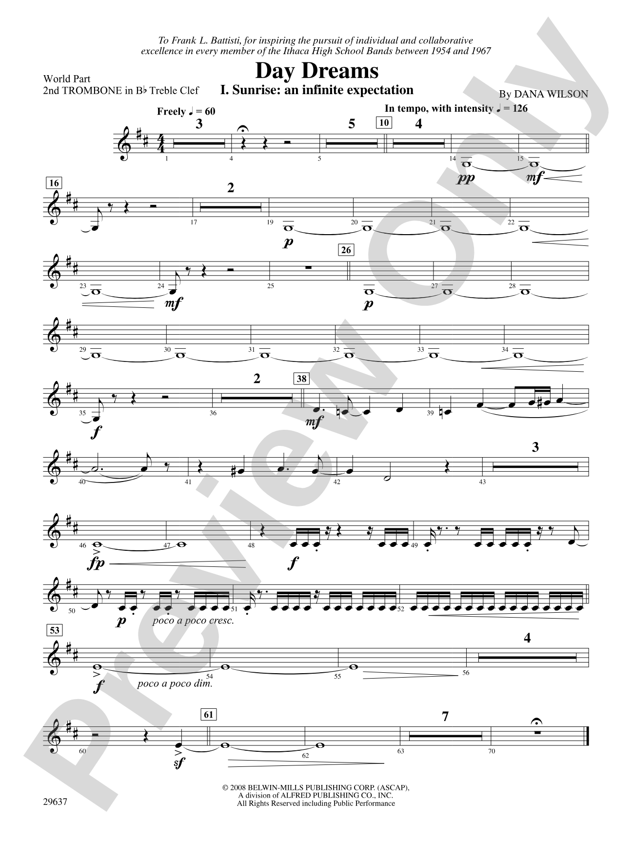 Day Dreams: (wp) 2nd B-flat Trombone T.C.