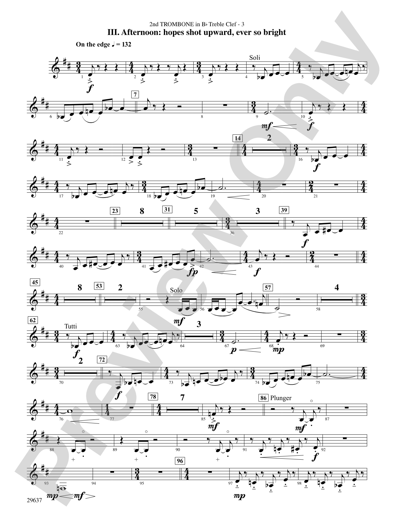 Day Dreams: (wp) 2nd B-flat Trombone T.C.