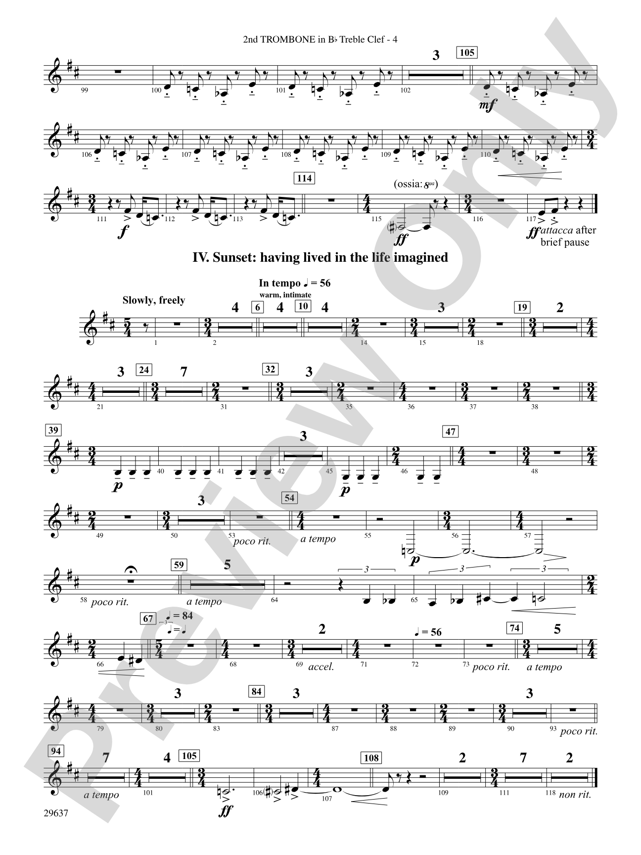 Day Dreams: (wp) 2nd B-flat Trombone T.C.