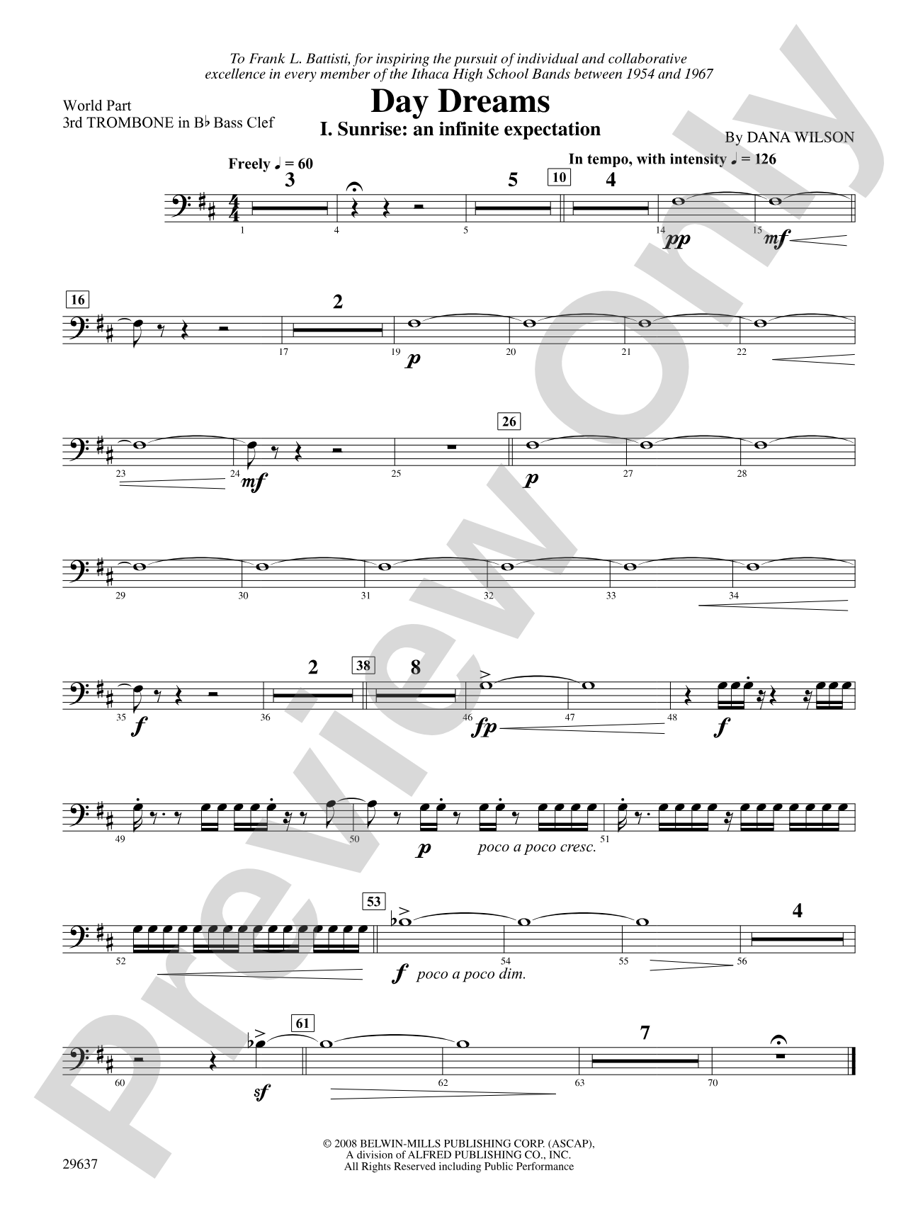 Day Dreams: (wp) 3rd B-flat Trombone B.C.
