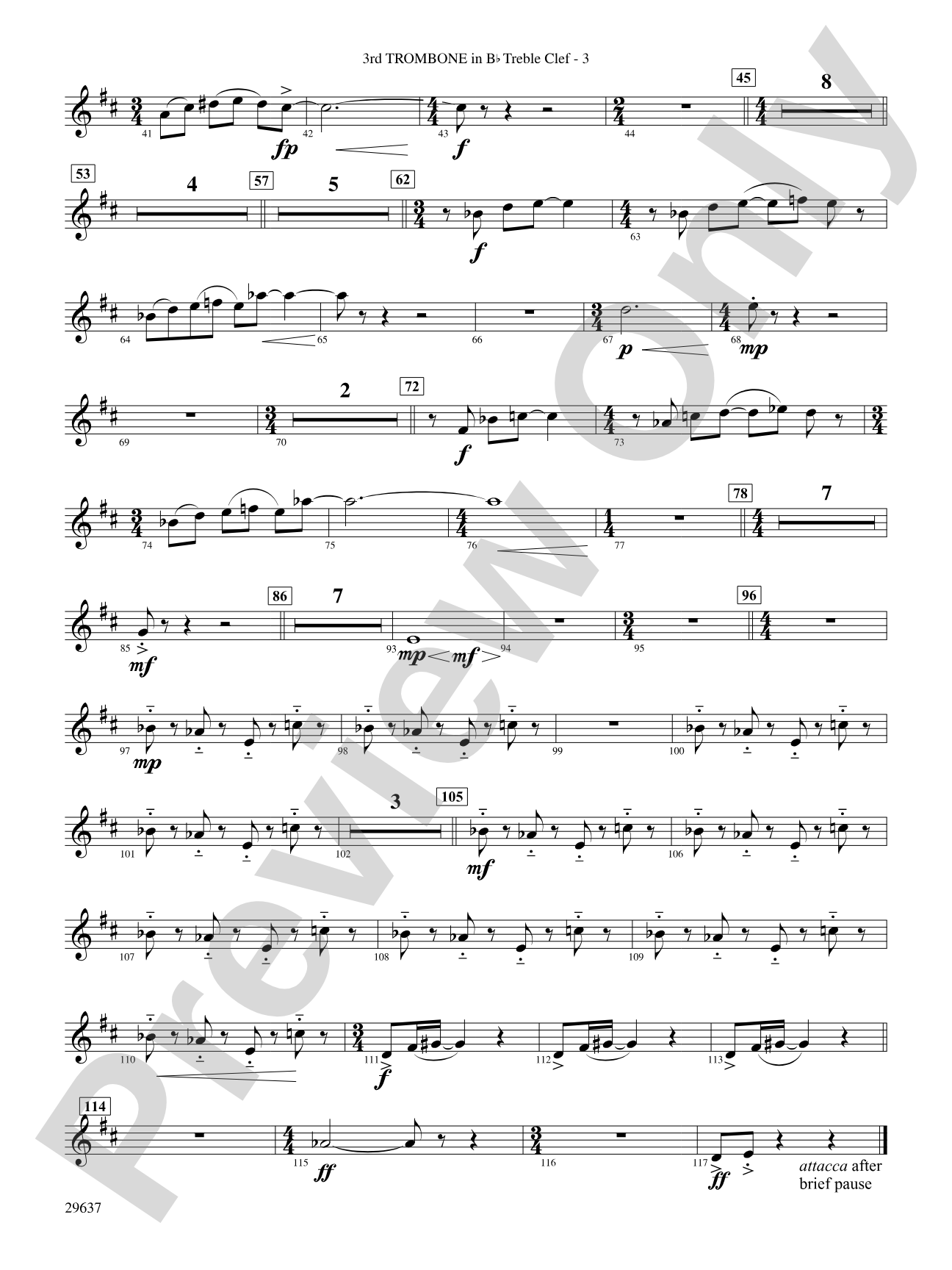 Day Dreams: (wp) 3rd B-flat Trombone T.C.
