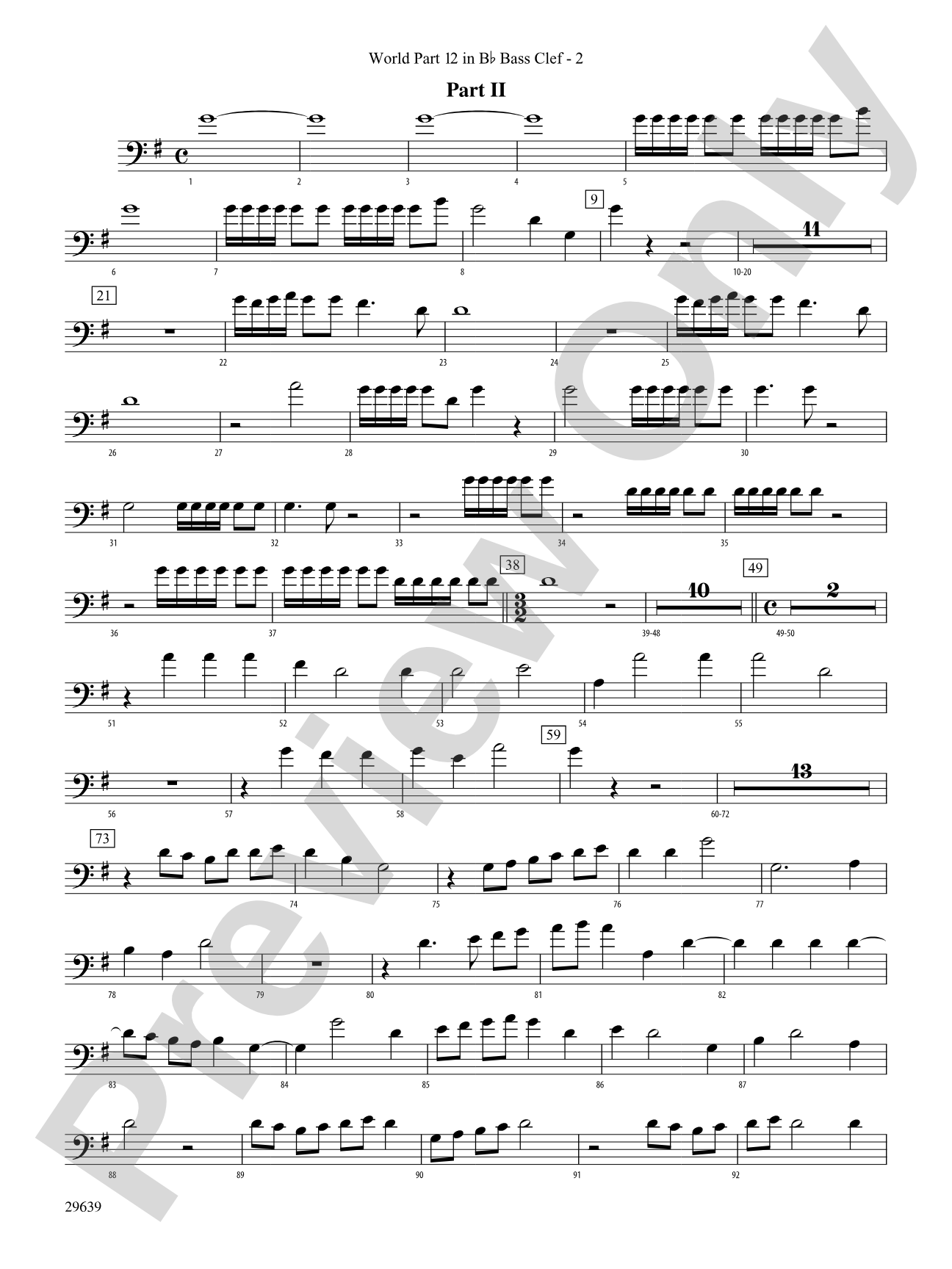 Aria Della Battaglia: (wp) 12 in Bb Bass Clef