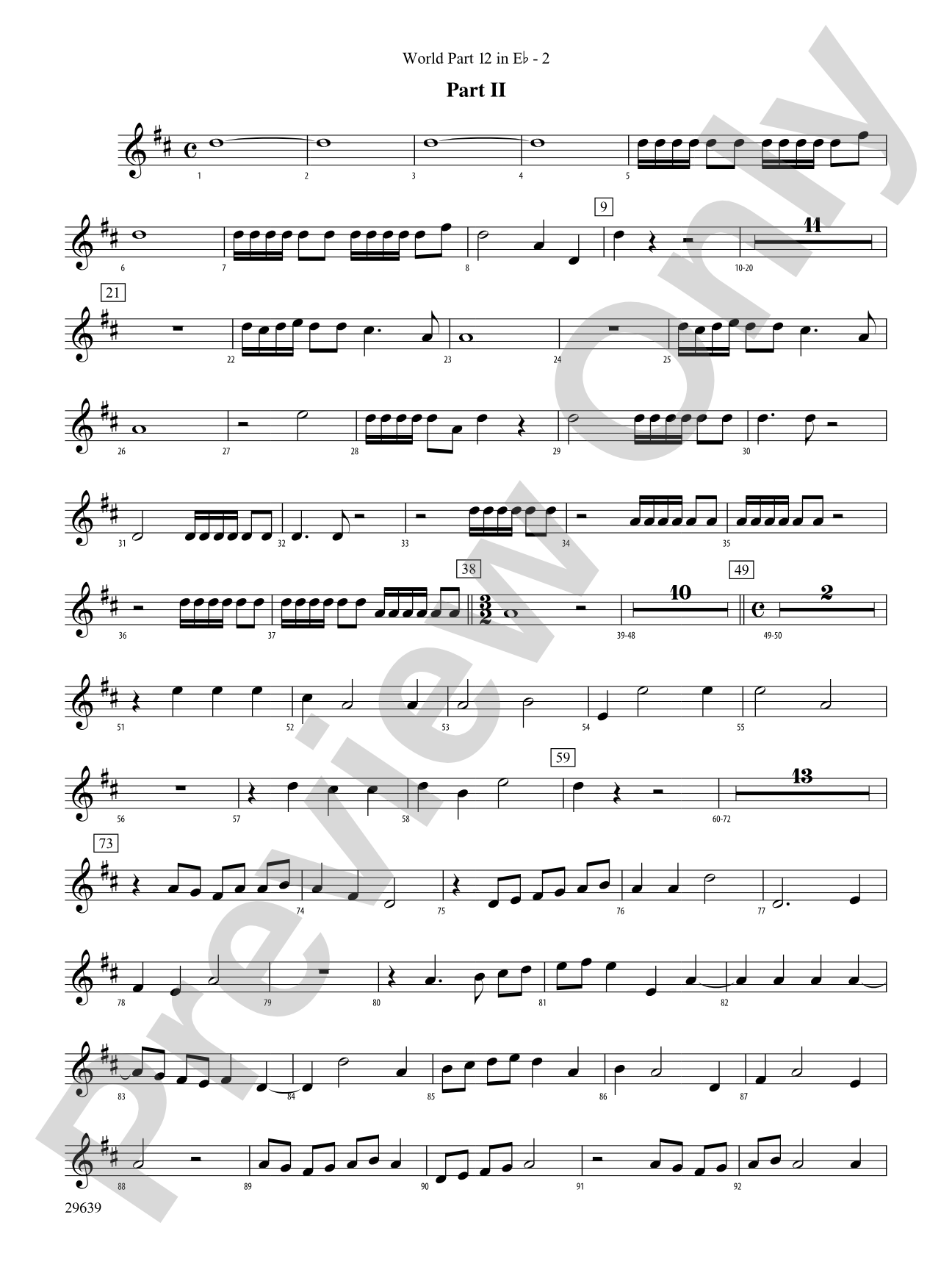 Aria Della Battaglia: (wp) 12 in Eb