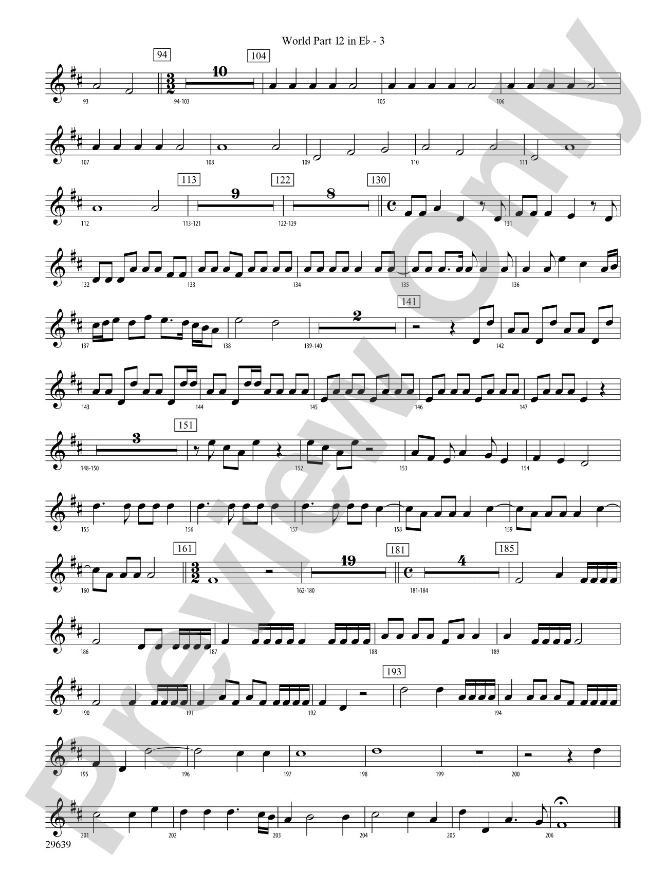 Aria Della Battaglia: (wp) 12 in Eb