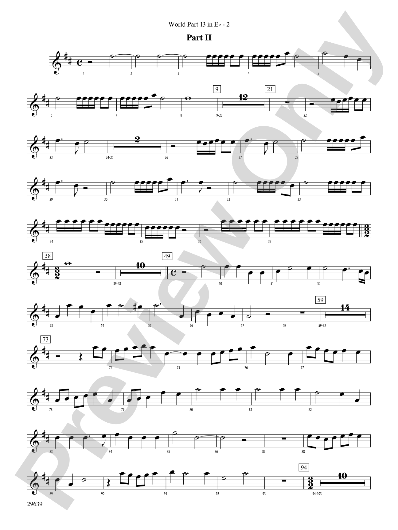 Aria Della Battaglia: (wp) 13 in Eb