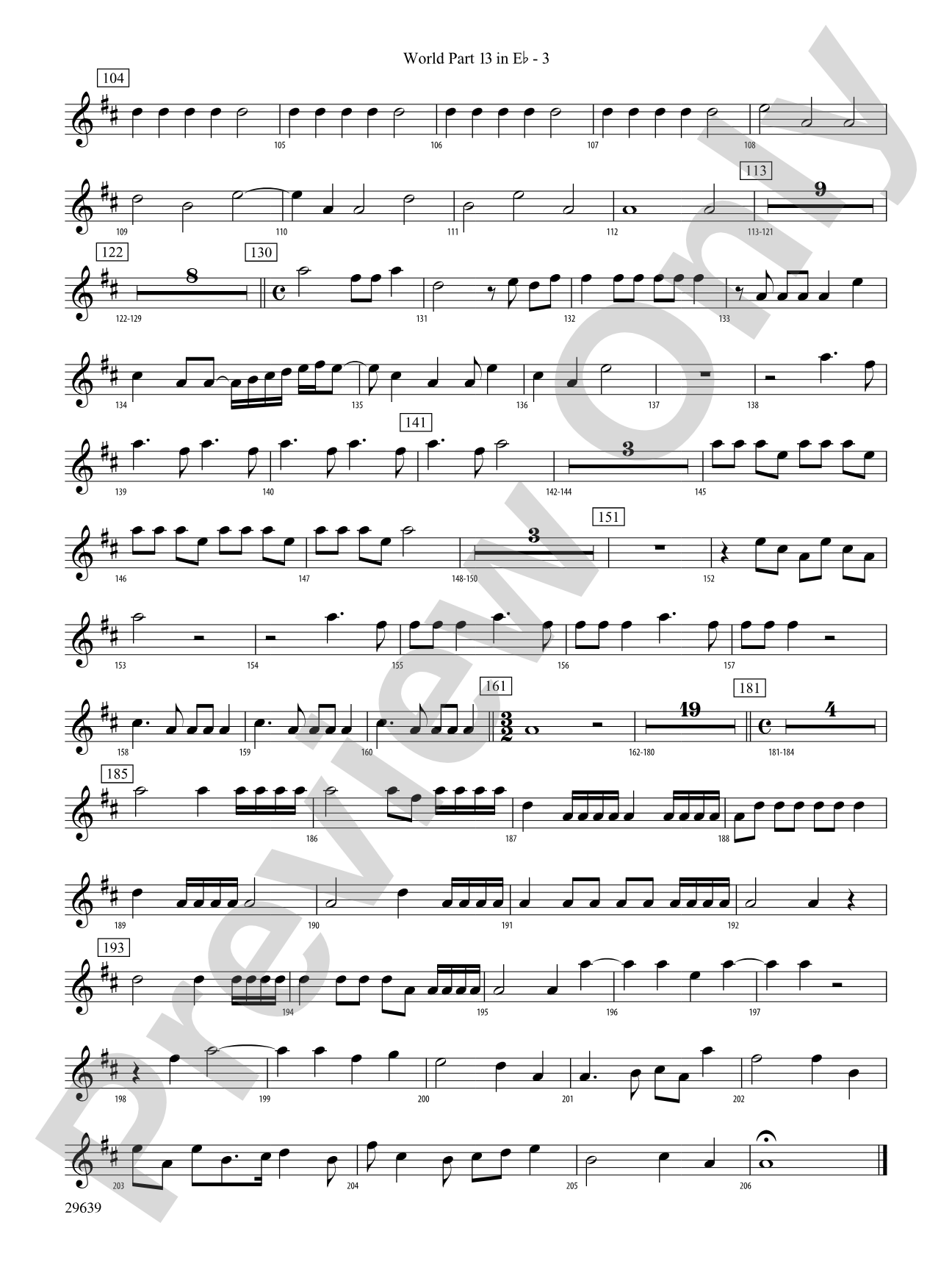 Aria Della Battaglia: (wp) 13 in Eb
