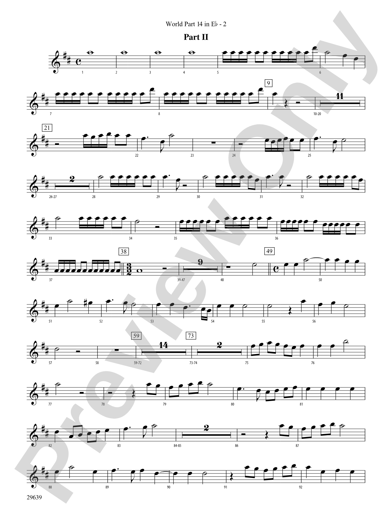 Aria Della Battaglia: (wp) 14 in Eb